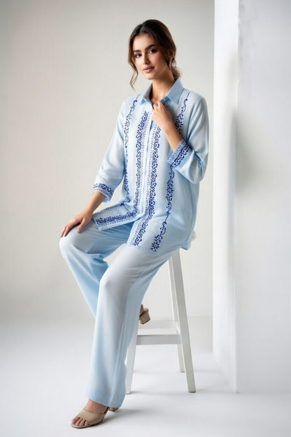 Powder Blue Co-Ord Set